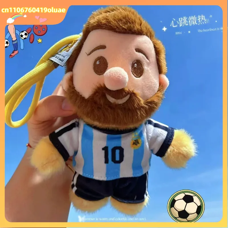 New 15cm Messi Argentina Doll Plush Figure Star Commemorative Merchandise Cartoon Pendant Fan Collectible Accessories