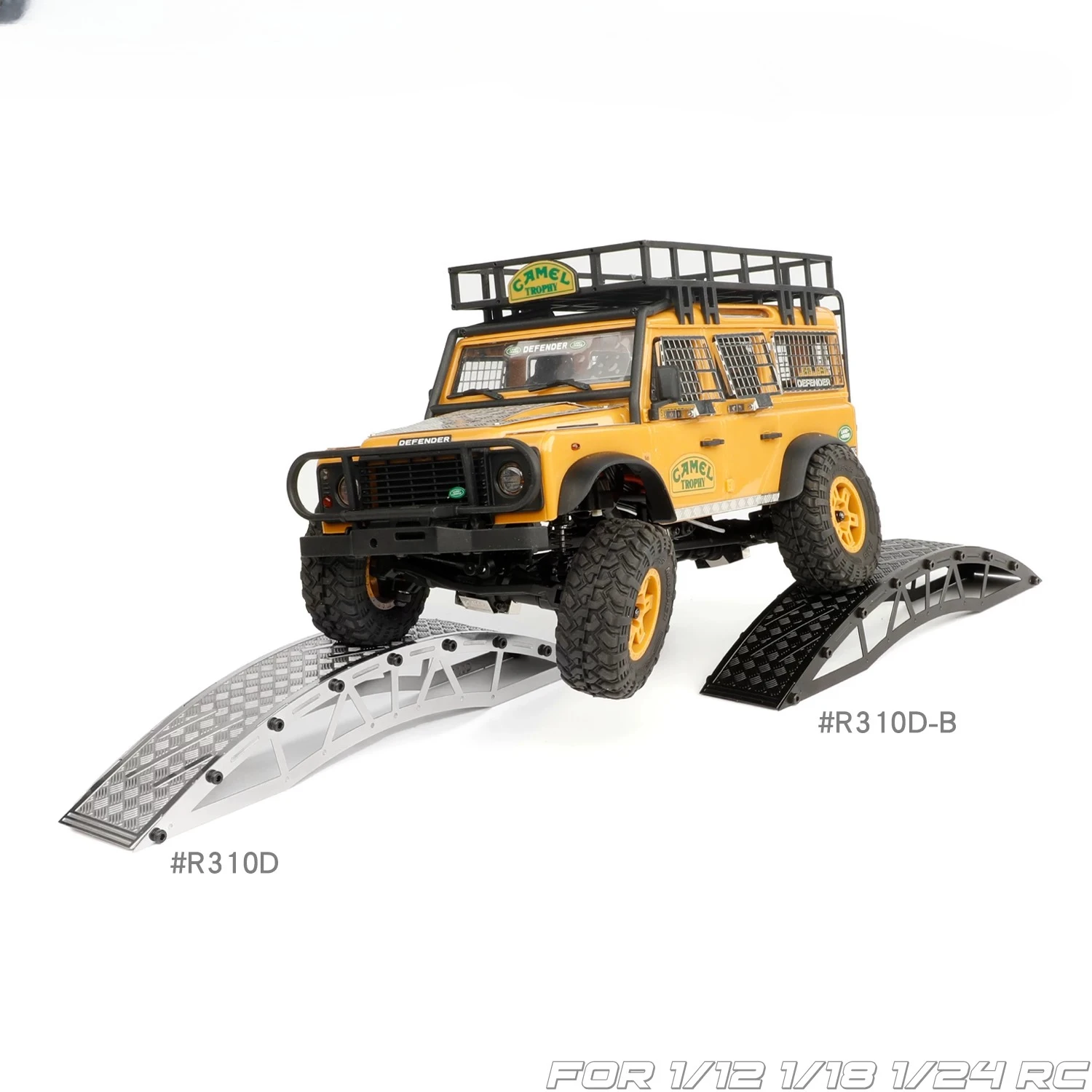 Stainless Steel RC Car Obstacle Ramp Bridge for 1/18 1/24 1/30 RC Crawler Trx4M Fcx24 Scx24 Scx30 for Off-Road Obstacle Course