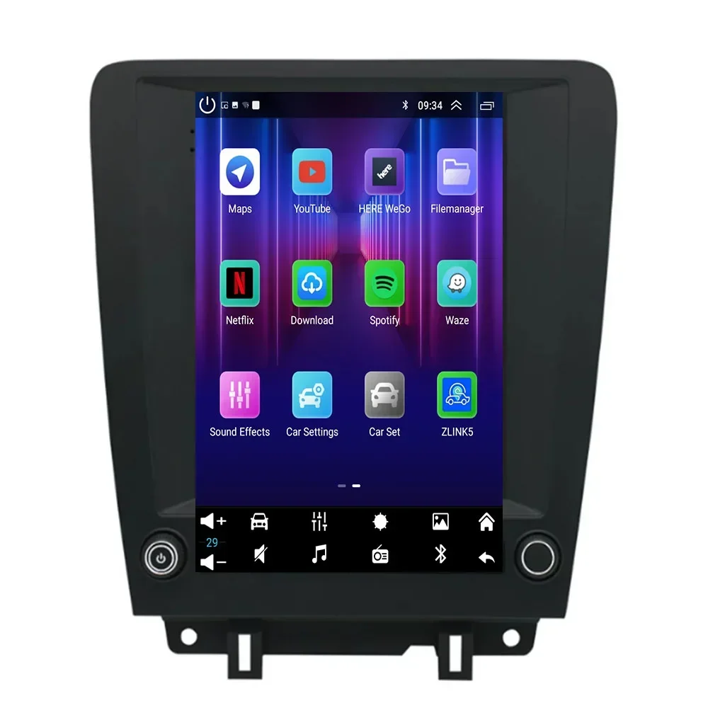 Android 15 Car DVD GPS Navigation For Ford Mustang 2010-2014 Auto Multimedia Player QLED Screen Dash Cam Carplay NO 2din 5G Wifi