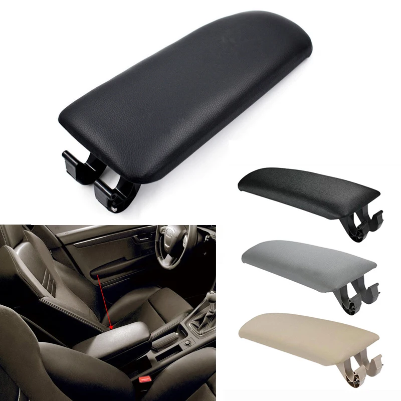 For Audi A4 B6 B7 2002-2008 Leather Armrest Center Box Console Lid Cover 8E0864245E Black Beige Gray Black Cloth