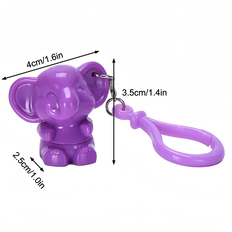 Pincel labial de silicone em forma de elefante, chaveiro, pingente, pincel de maquiagem da moda, fofo, lama labial, halo, tintura, corretivo