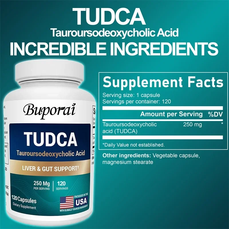 TUDCA Supplement - Helps with Liver Cleansing and Repair, Promote Digestive and Kidney Health, Boost Immunity