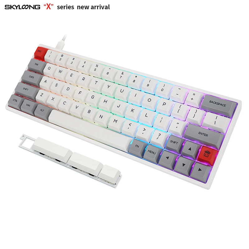 New Product  Factory Supplier Wired /bt5.1 Dual-mode 60% Mechanical Keyboard 60% Layout/ Full Keys Programmable