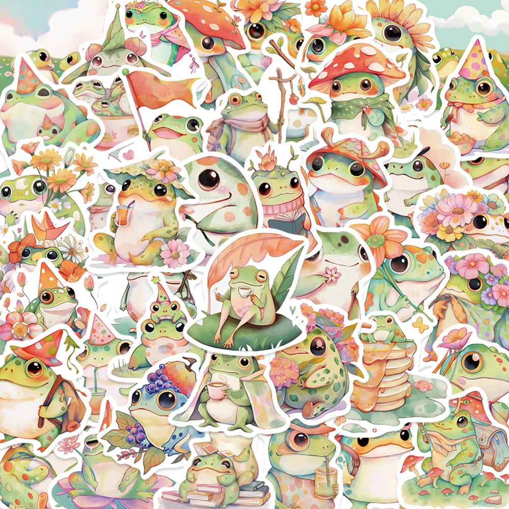 

10/30/50PCS Cartoon Colorful Juice Fat Frog Graffiti Stickers Kawaii DIY Travel Luggage Guitar Fridge Laptop Sticker Kids Decals