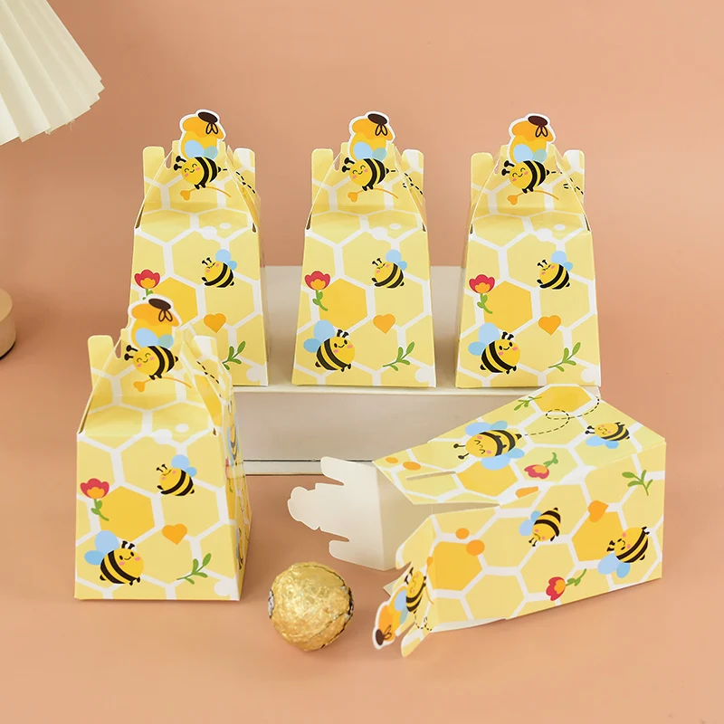 10/30/50pcs Creative Bee Candy Boxes for Kids Parties
