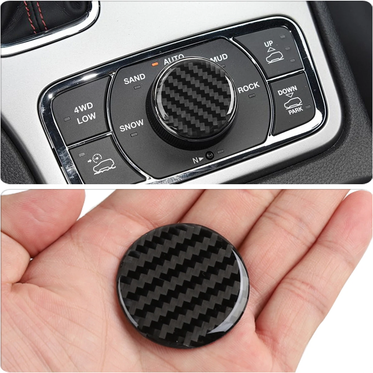 Gear Shift Cup Holder Panel Decoration Center Console Switch Cover Trim for Jeep Grand Cherokee 2014 2015 Car Interior Accessory