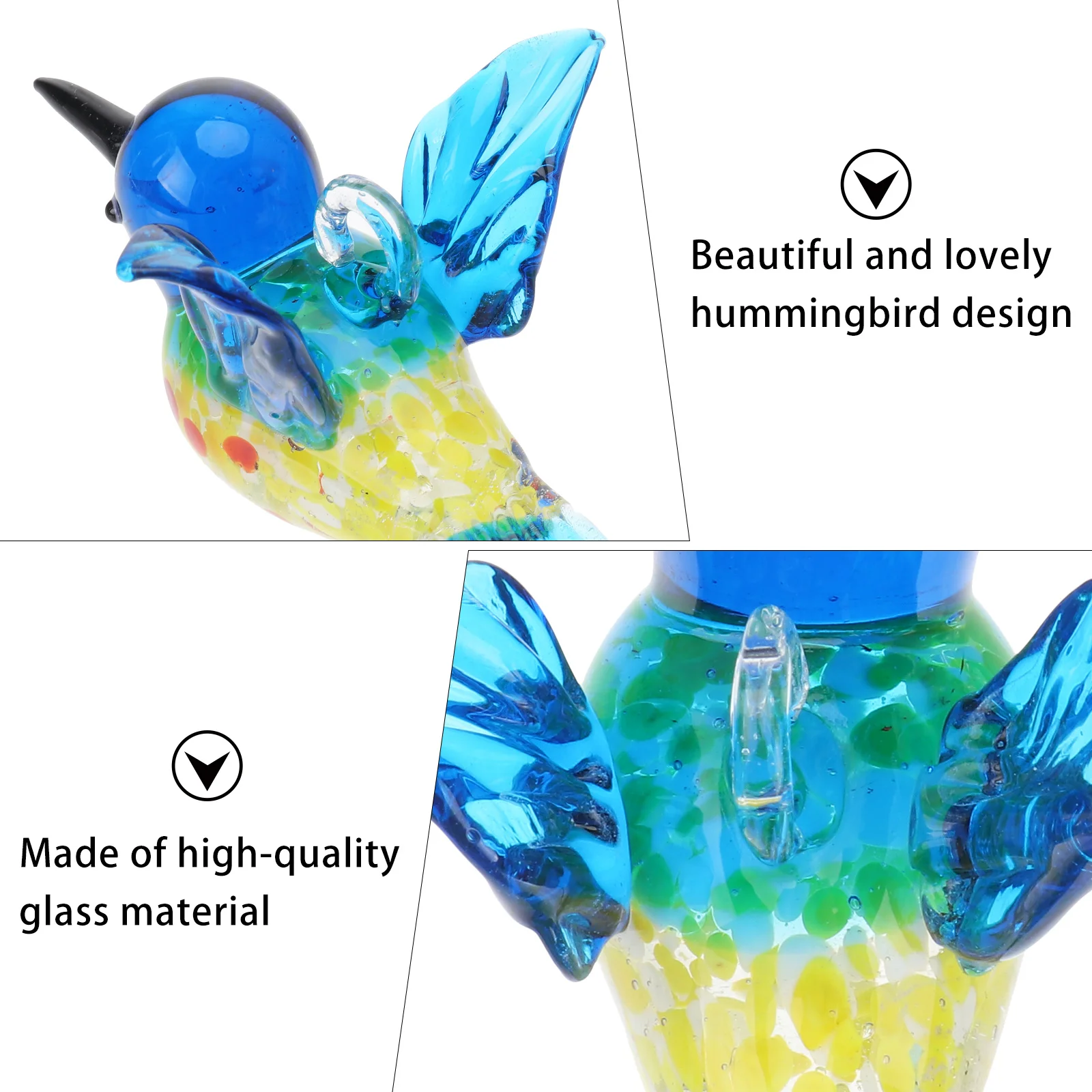 

Bird Decoration Hummingbird Hanging Ornaments Decorative for Tree Adorable Bird-shaped Animal Craft Statue Home