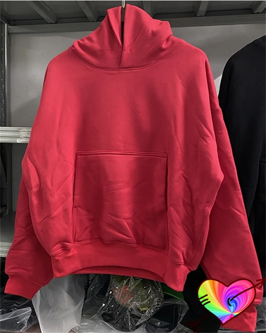 

2023fw Heavy Fabric Red Season 6 Hoodie Men Women High Quality Kanye West Double Layer Hoodie Hip Hop Blank Hoody Sweatshirts