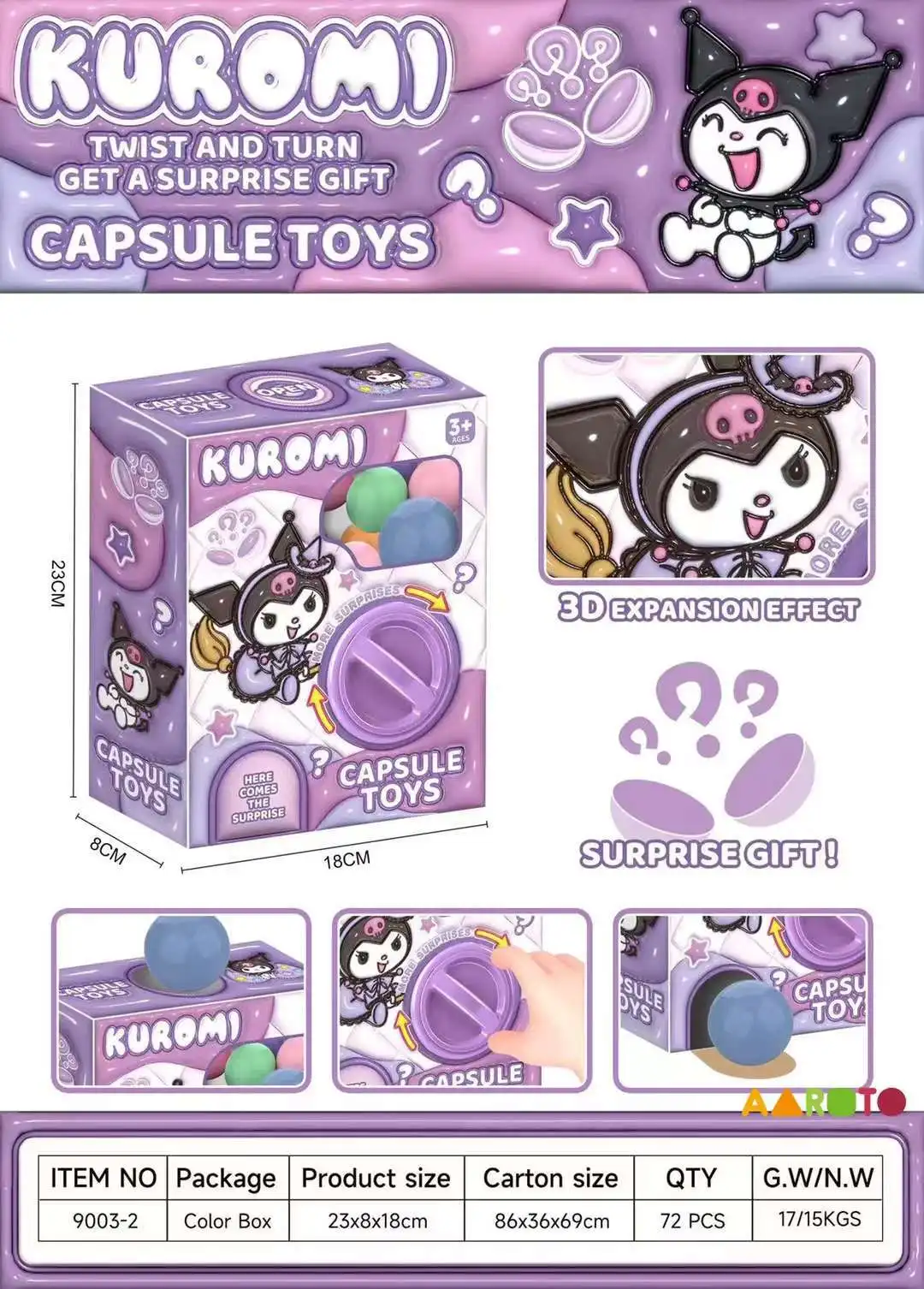 Kuromi Egg Baby Kapibala Twisting Egg Machine Fun Capsule Blind Box Lottery Decompression Toy Twisting Egg Blind Box Christmas G