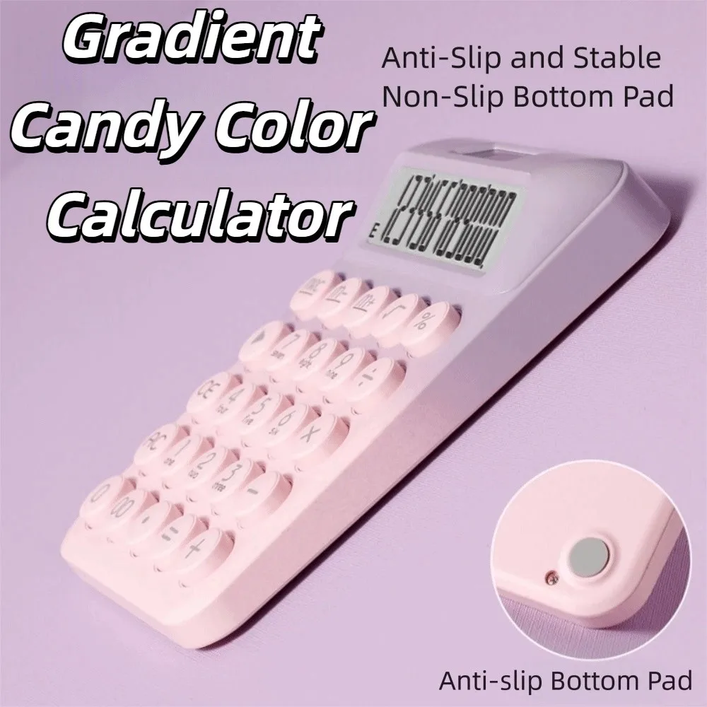 

creative Solar Desktop Calculator Candy Color High-value 12 Digits Calculator Easy To Use Portable Finance Calculator