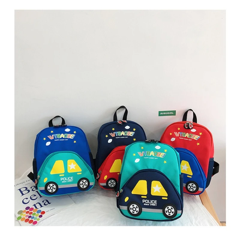 Sacs d'école mignons pour enfants, sac à dos 3D en forme de voiture de dessin animé, pour filles et garçons, sacs d'école maternelle pour enfants de 0 à 3 ans et de 4 à 6 ans