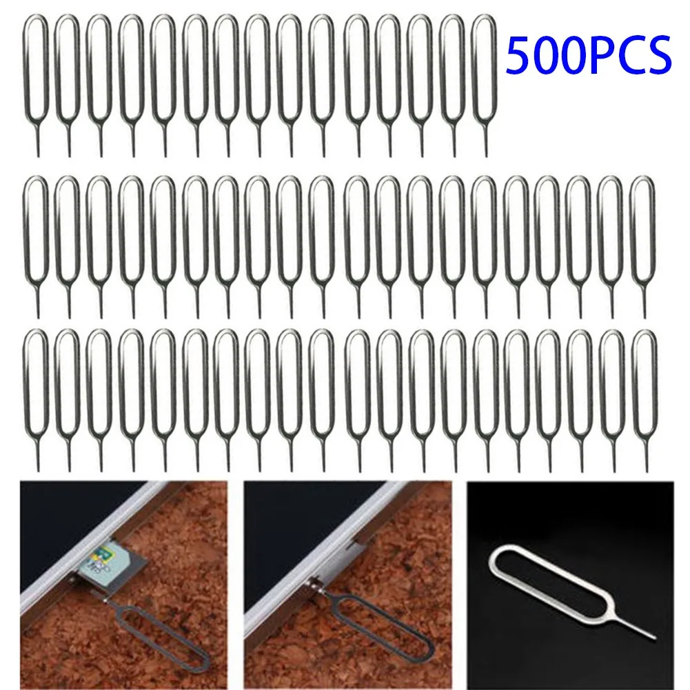 500 Stück Auswurf SIM-Karten fach 33*8mm für alle Handy Open Pin Nadel schlüssel Werkzeuge neues praktisches hochwertiges Zubehör