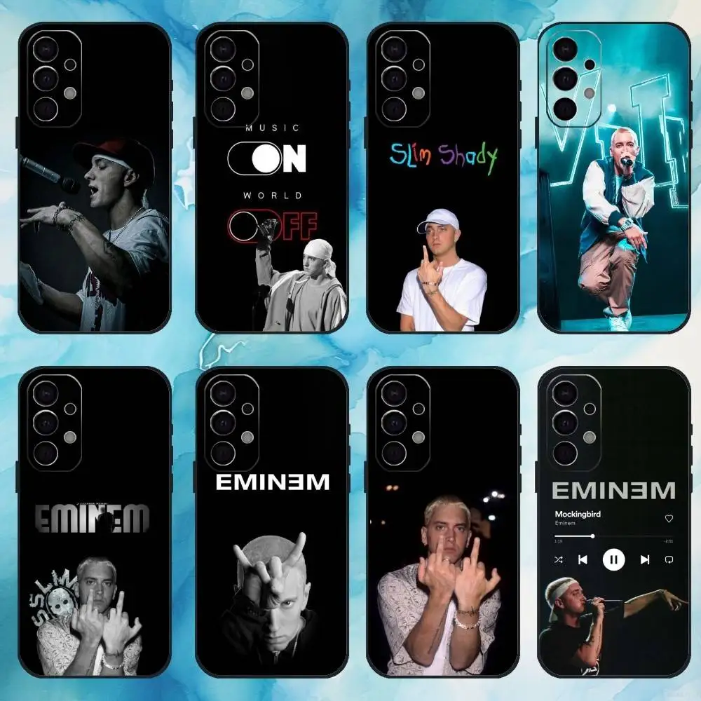 

Singer E-Eminem Phone Case For Samsung S25,24,23,22,30,21,10,9,Ultra,Plus,Lite,FE,4,5 G Soft Black Case