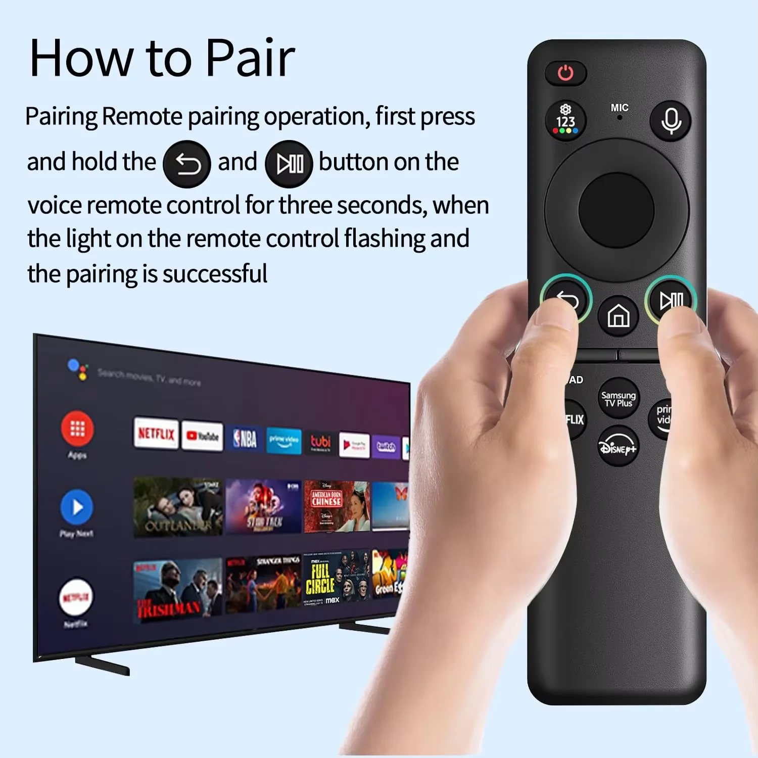 

Suitable for brand new original Sms solar-powered TV remote control BN59-01432A, compatible with BN59-01432J / 01455F