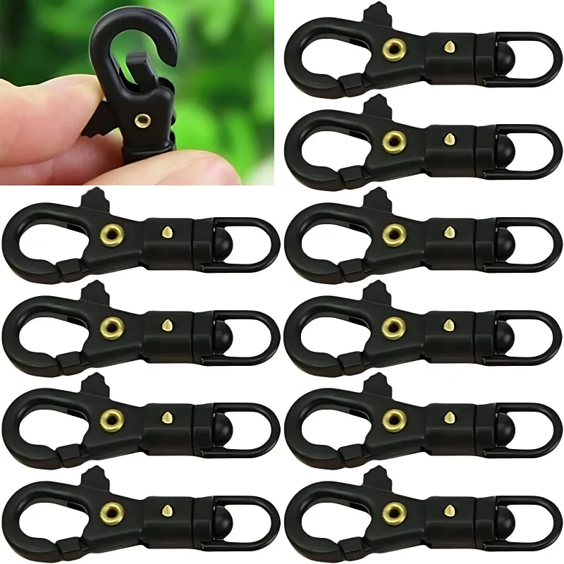 

20/10pcs Spring Clasp Plastic Steel Keychain Quick Hanging Key Chain Pendant Outdoor Hook Backpack Buckle Waist Clasp Keyring