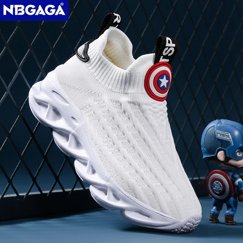 Tenis Sneakers White Kids Summer Boys Breathable Sports Shoes Casual Sock Shoes Comfortable Outdoor Children Walking Shoes