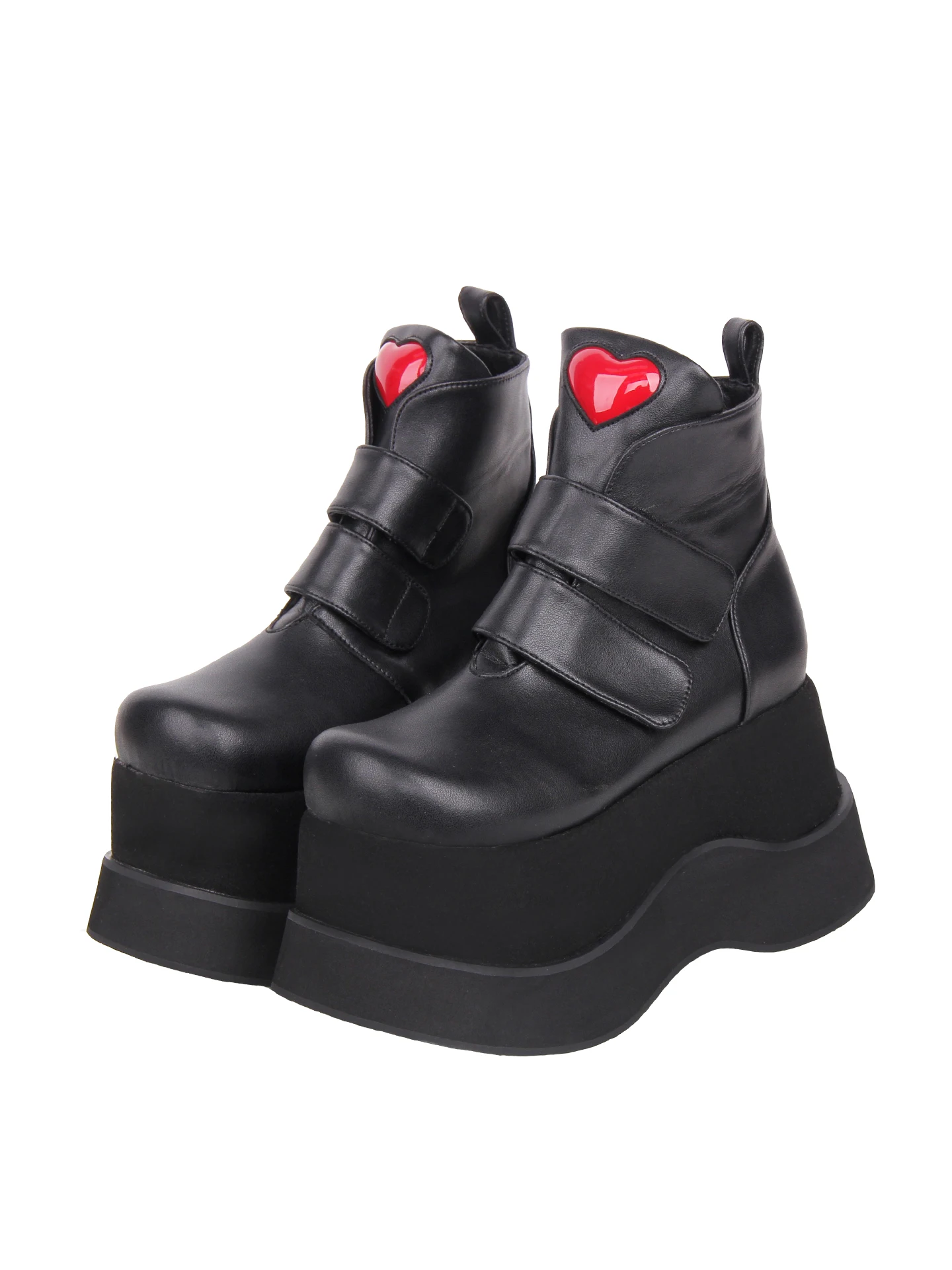 2025 New Lolita Punk Boots Round Head Thick Bottom Pinecake Punk Short Boots Japanese Retro Gothic Boots