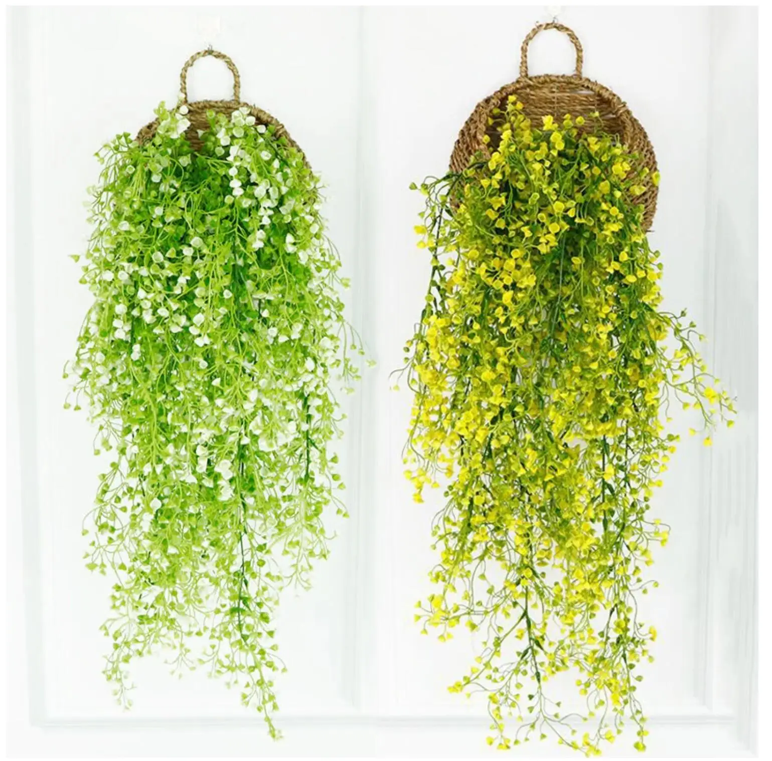 80 cm (31,5 Zoll) künstliche Admiralitätsweide, Wandbehang, Blumenrebe, künstlicher Kranz, gefälschte Girlande, Blattratten, Hausgarten, Balkon, Dekoration – Detail 2
