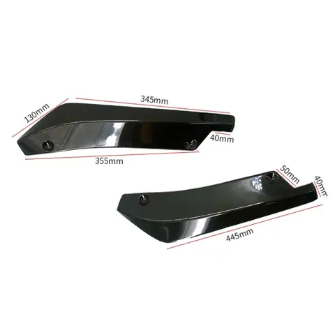 범용 자동차 범퍼 립 스포일러 보호대, 카본 파이버 스타일 앞뒤 스플리터 디퓨저, 스크래치 방지 사이드 스커트 키트