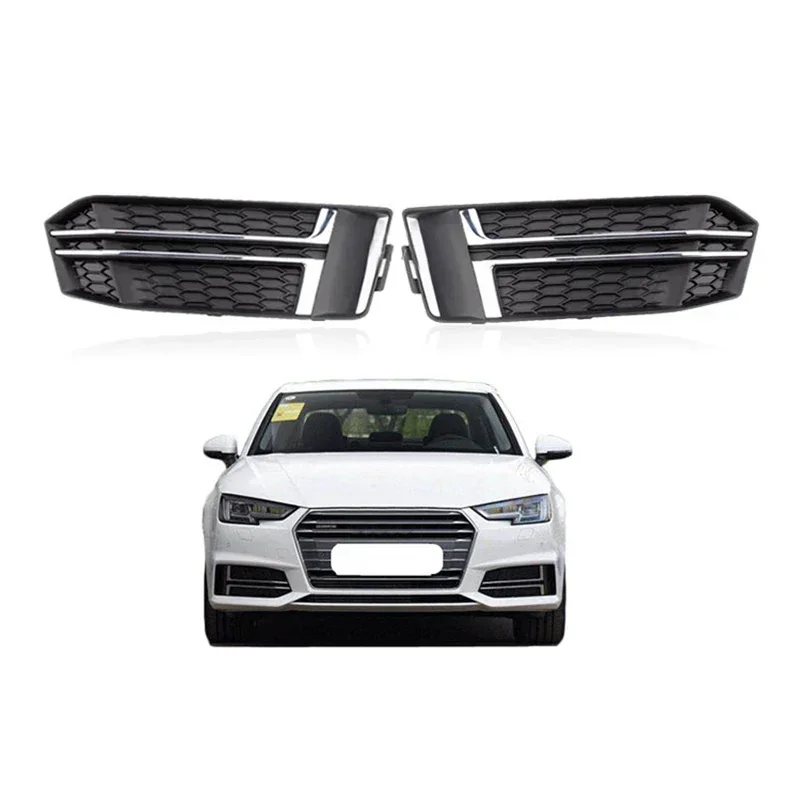 

Auto Front Left or Right Bumper Fog Lamp Honeycomb Lower Mesh Grille for Audi A4 B9 2017 2018 2019 8W0807681F 8W0807682F