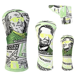 New Dollar Golf Wood Cover Driver Fairway Hybrid Waterproof Protector Set Leather Soft Durable Golf head Club Covers