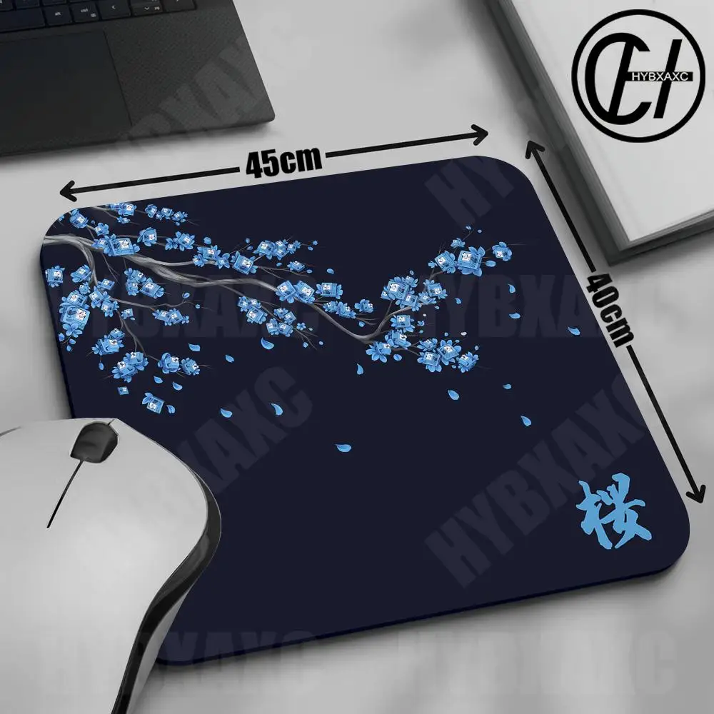 1PC Sakura Small Mouse Pad XS Laptop 500x500MM Non-Slip Edge Lock Square Gaming Office Desk Mouse Pad Gaming Keyboard For Work