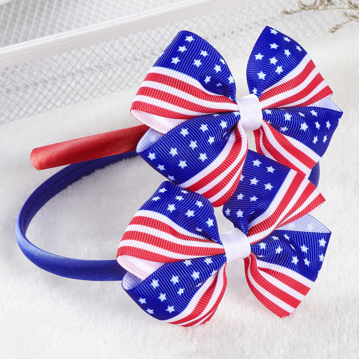 Kinderen Rode Amerika Vlag Haarclip Strik Haarspelden voor Onafhankelijkheidsdag 4 juli Nationale Dag Patriottische Haarspeld