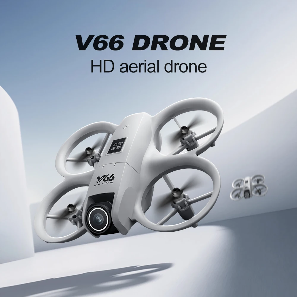 V66 Mini Drone For Xiaomi 8K  HD Camera WiFi Foldable Micro Aircraft Fixed Height Freestyle Quadcopter RC Helicopter Kids Toys