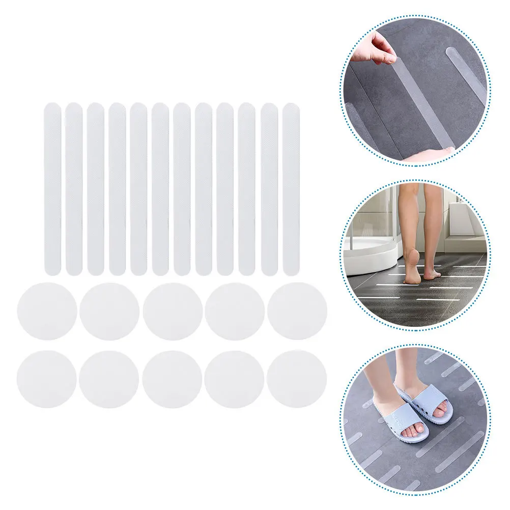 

22Pcs Bathroom Anti-Slip Stickers Transparent Self-Adhesive Non-Skid Tape for Bathtub Shower Floor Safety Strips