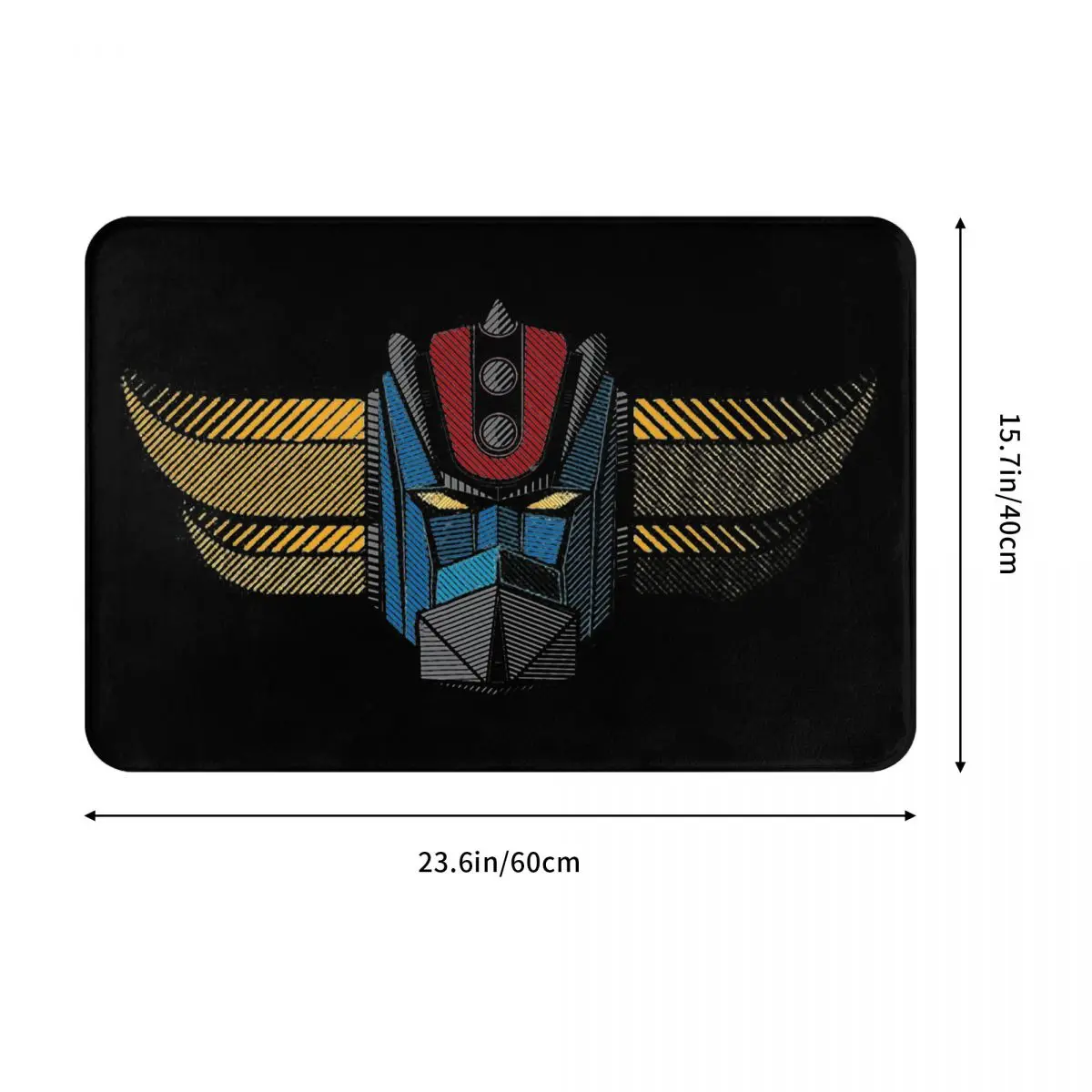 UFO Robot Goldrake Grendizer Anti-Slip Doormat Living Room Mat 091b Wide Floor Carpet Entrance Door Rug Indoor Decor