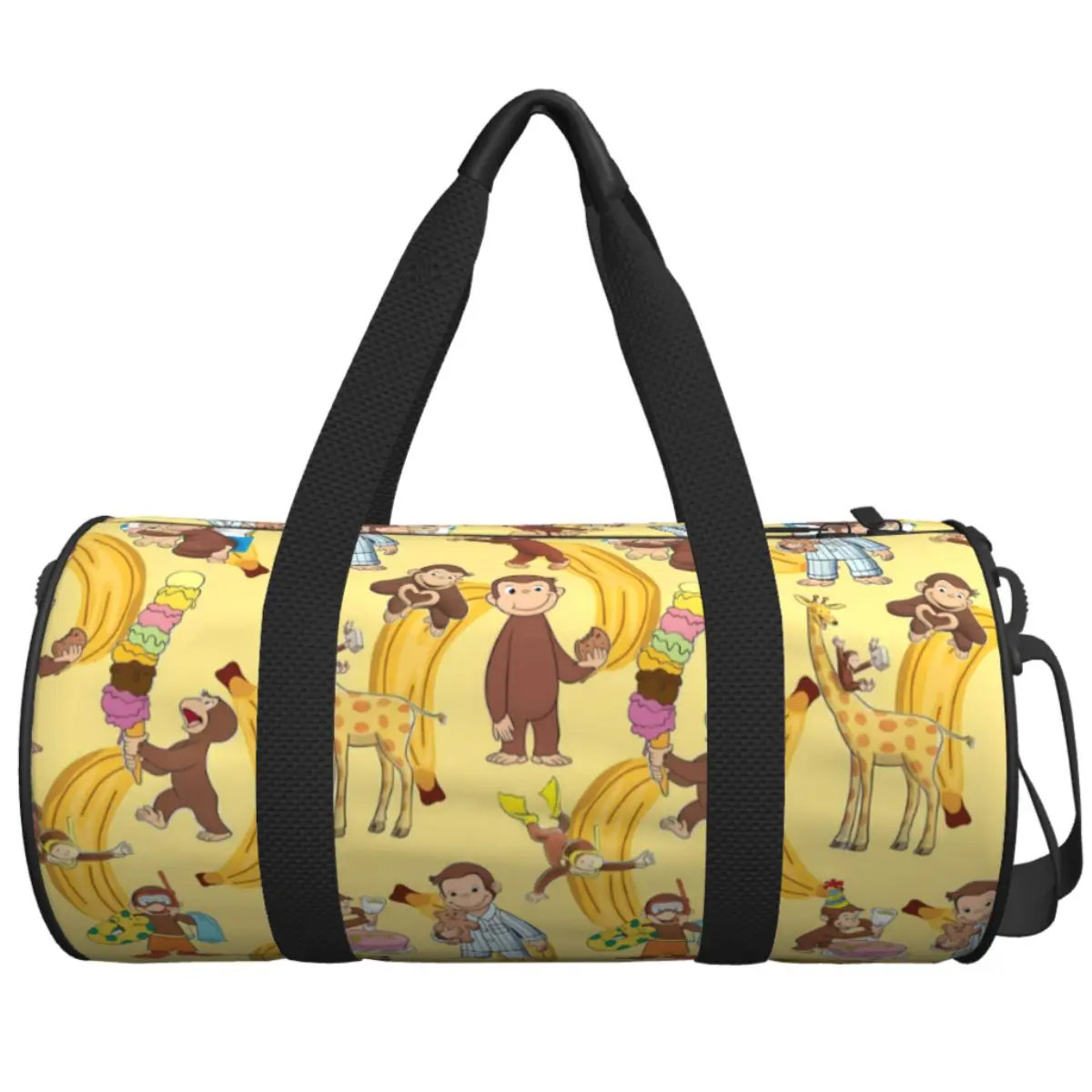 Curious George-s Sports Bags Training Gym Bag Large Colorful Handbags Men Design Weekend Fitness Bag