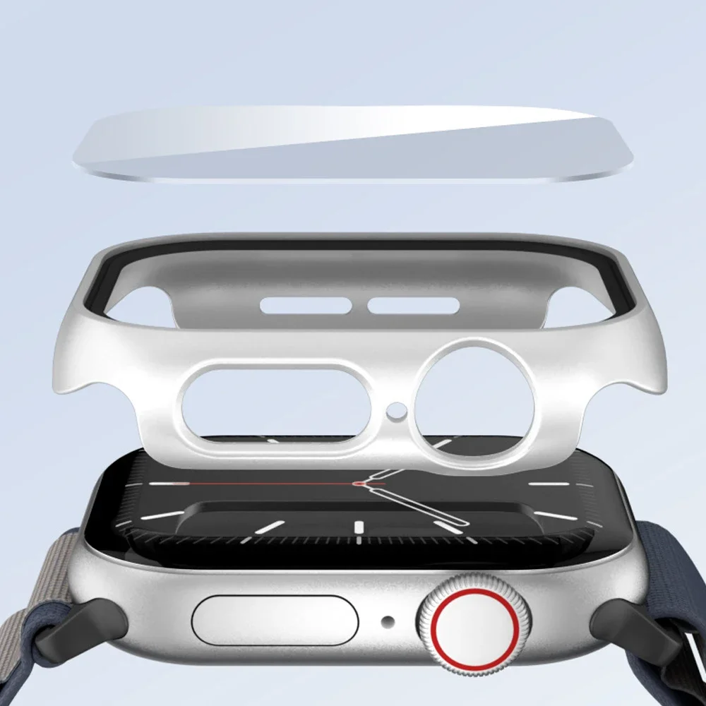 Vetro temperato + copertura per Apple Watch serie 10 42mm 46mm Custodia protettiva per schermo paraurti rigida opaca per PC iWatch 10 42/46 Accessori