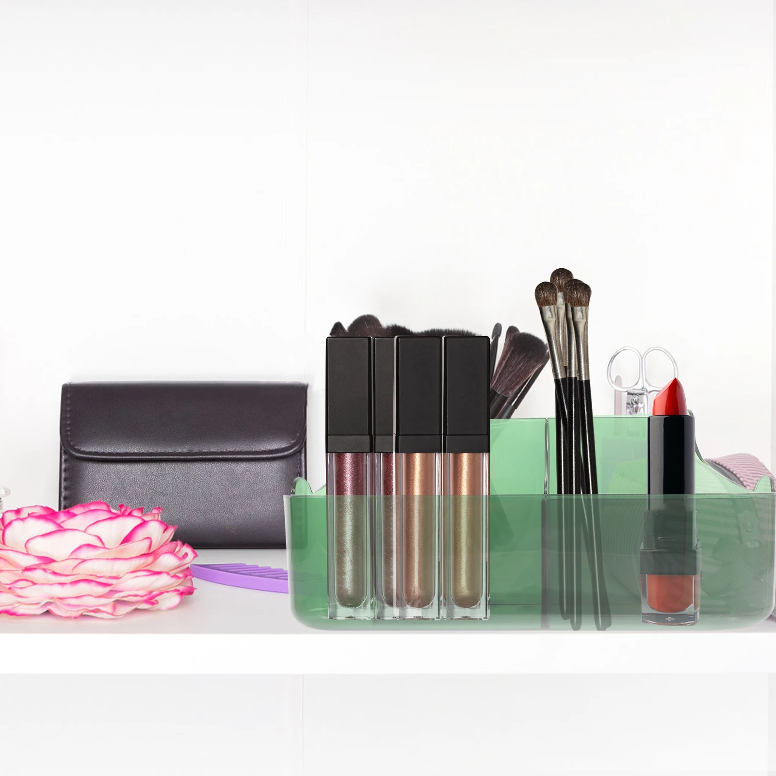 

Plastic Desktop Storage Box ganizer Pen Holder Stationery Bins Container Decorative Boxes For Bathroom Office Use