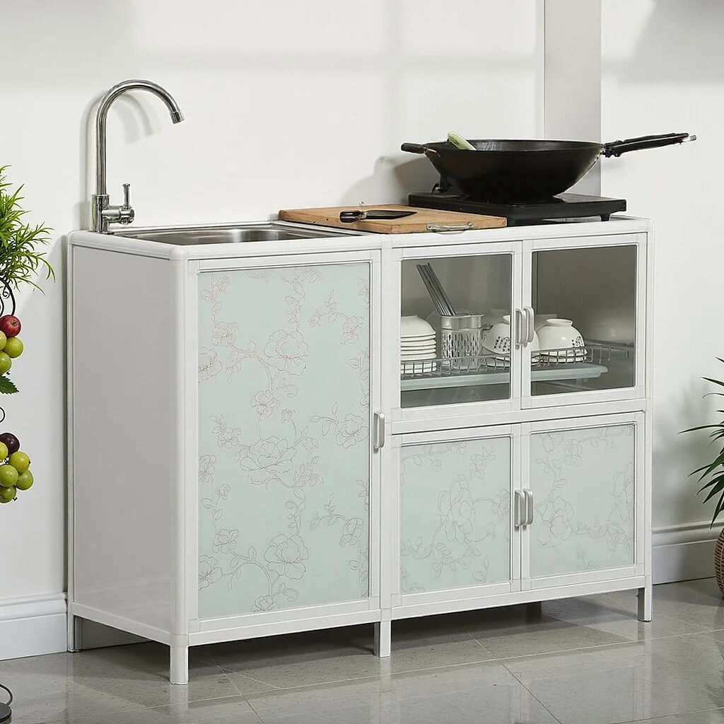 Kitchen stainless steel cooktop cabinets gas bottle storage cabinets cupboards sideboards integrated  storage cabinets