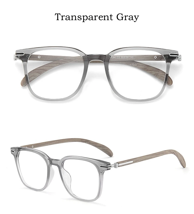 Yimaruili ultraleichte Mode tr90 Holzmaserung Brillen Frauen kleine Gesichter quadratische optische Rezept Herren Brillen Rahmen 21009 – Detail 14