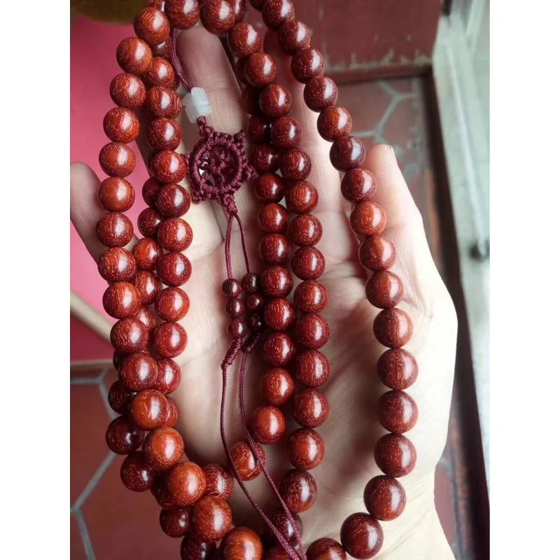 Indian Rosewood 1.0 Silk Bristle Pattern Natural Bracelet Necklace