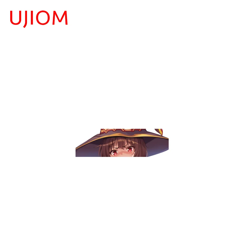 UJIOM Girl Hands on Hips Wall Sticker Megumin Occlusion Scratch Game Room Vinyl Decal Suitcase Glass Bedroom Toilet Stickers