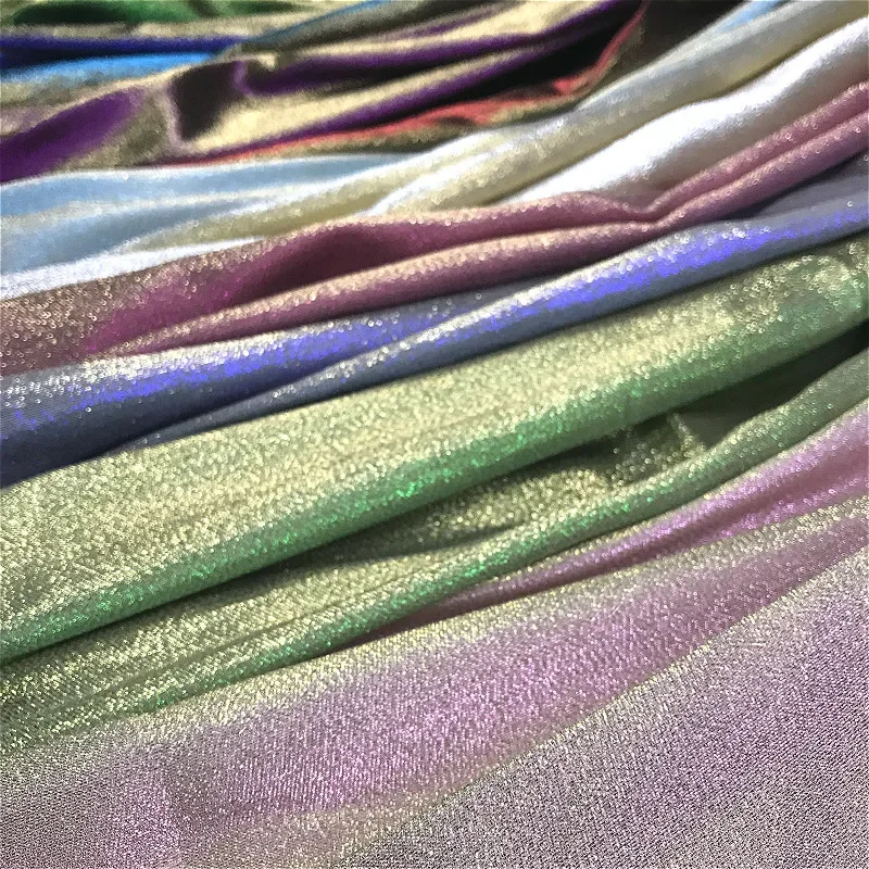 Metal Wire Gradient Glitter Fashion Jacquard Fabric Stage Costumes Suits Dress Designer Diy Sewing Cloth By The Meter