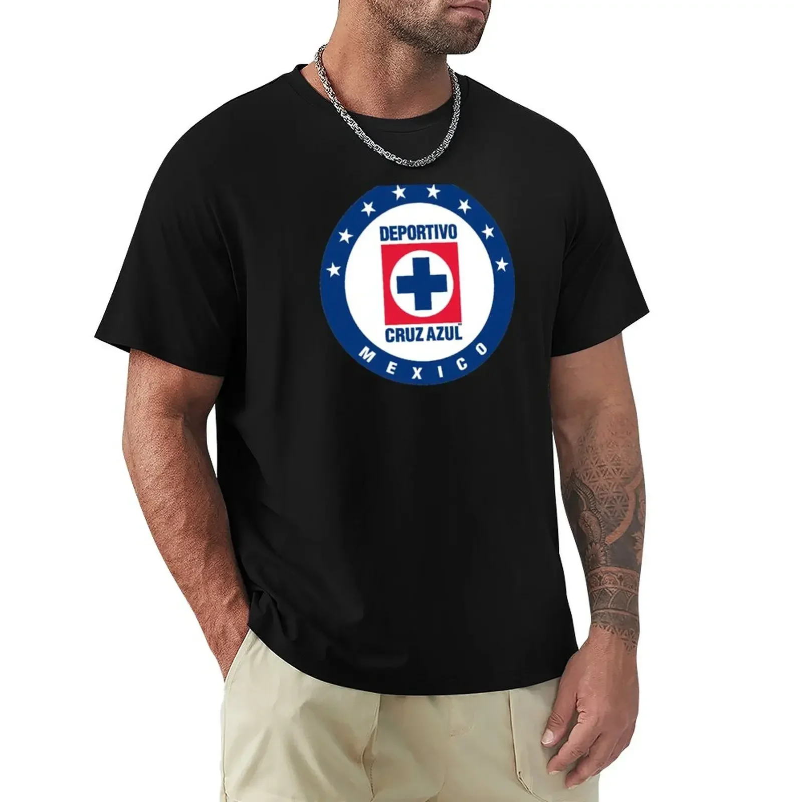 Short Sleeve Tee Mens T Shirts Casual Stylish Cruz Azul T-Shirt Sports Fans Graphic Men Clothing Harajuku Oversized Funny Sumemr