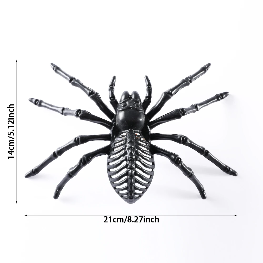 1pcs Realistic Plastic Spider with Lights Fake Spider Prank Prop Joke Spiders for Halloween Party Decorations Gift Party Favors