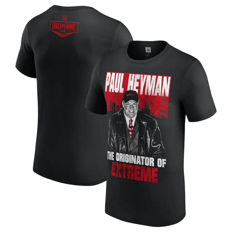 Men's Black Paul Heyman The Originator of Extreme Hall of Fame T-Shirt Men Black Zoey Stark Calculated  Vicious TeeWwwe T-shirts