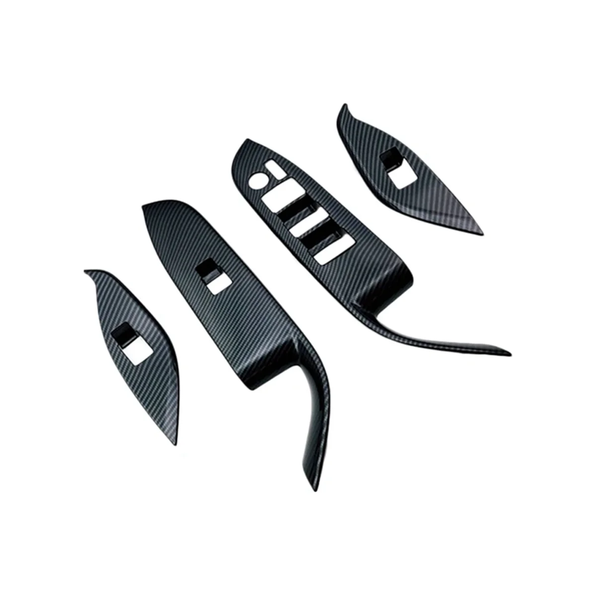 Car Interior Black Door Armrest Panel Window Glass Lift Button Switch Cover Trim for Toyota Noah/ Voxy 90 Series 2022