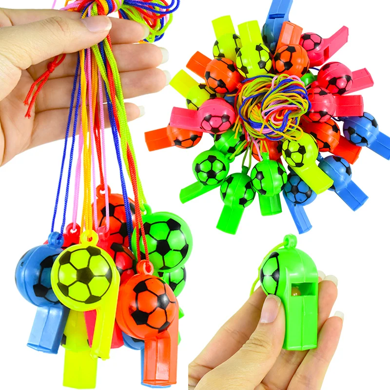 6/10pcs Football Themed Toys Sets Soccer Whistle Table Football Maze Game Puzzle Toy For Kids Birthday Party Favors Gift Fillers