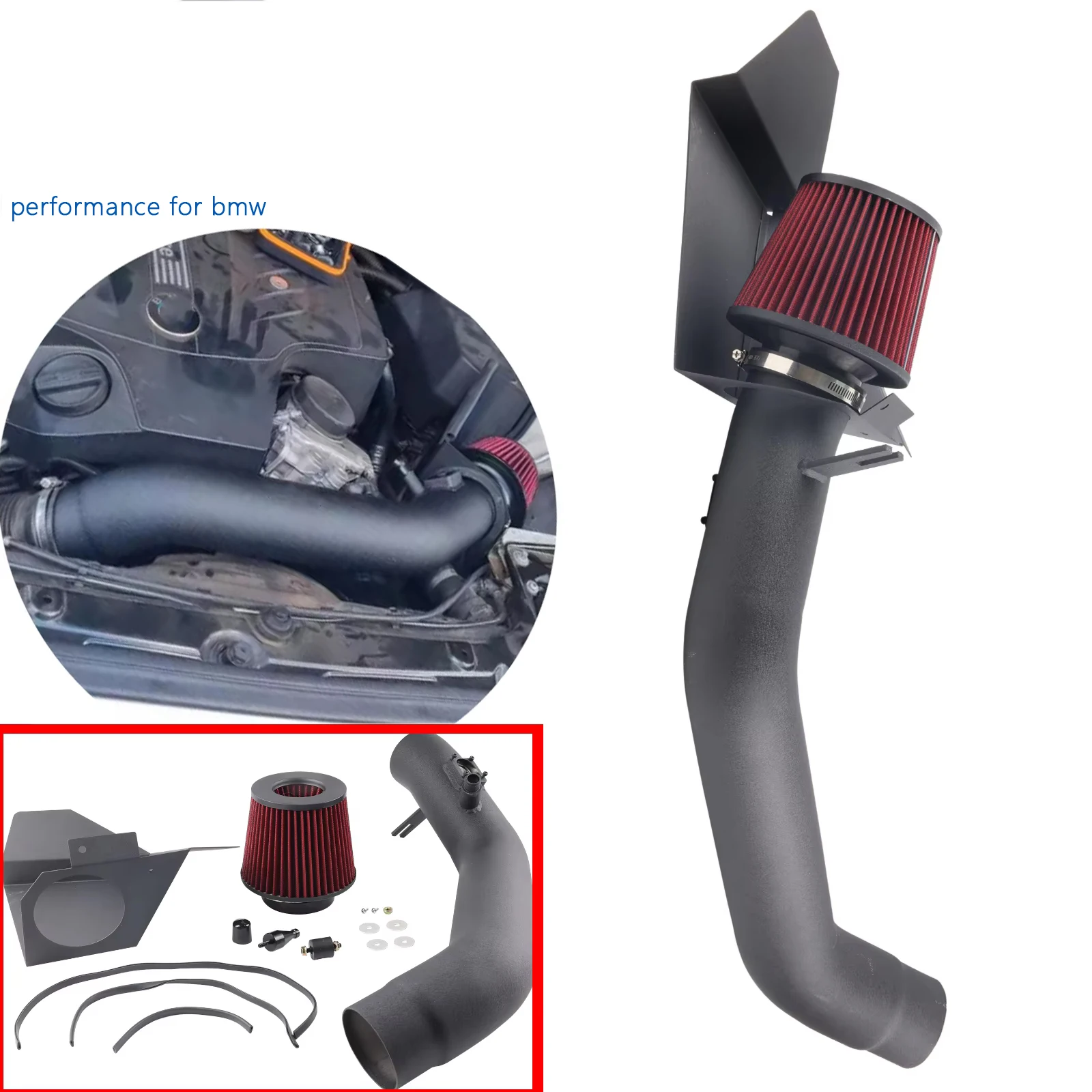 ประสิทธิภาพชุดไอดีอากาศสําหรับ BMW 12-15 335i /14-16 435i M235i / 16-18 M2 N55 3.0L TURBO