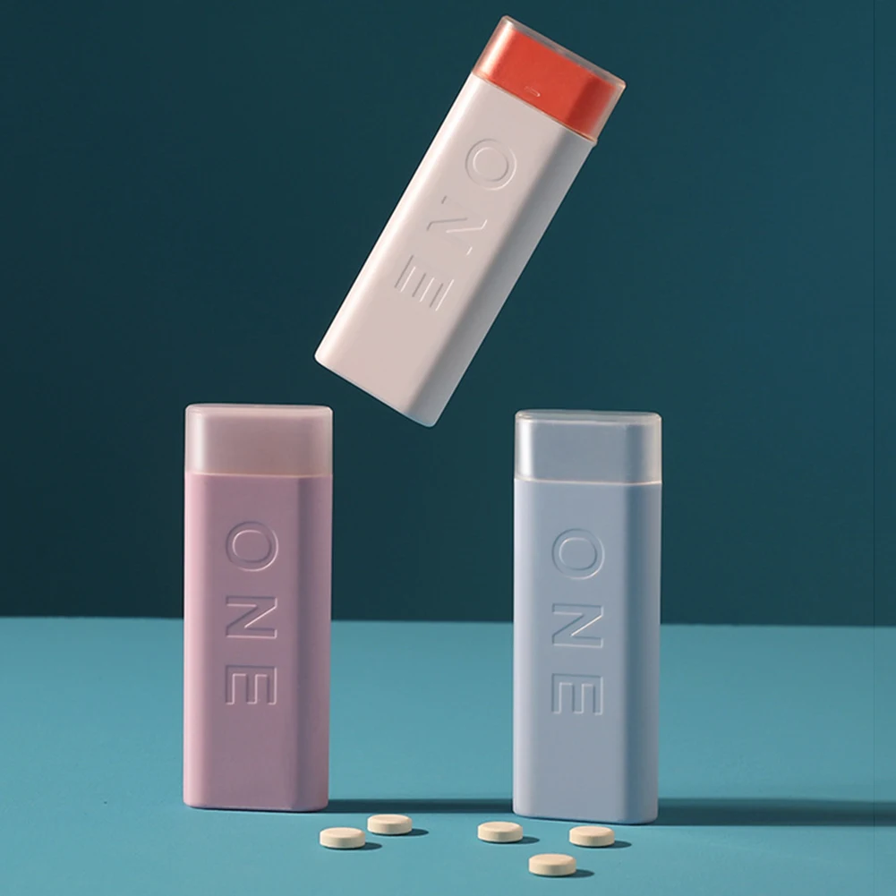 Mini estuche para medicamentos, caja de medicamentos portátil a prueba de polvo, organizador de pastillas pequeño a prueba de humedad para vitaminas, pastillas de aceite de hígado de bacalao
