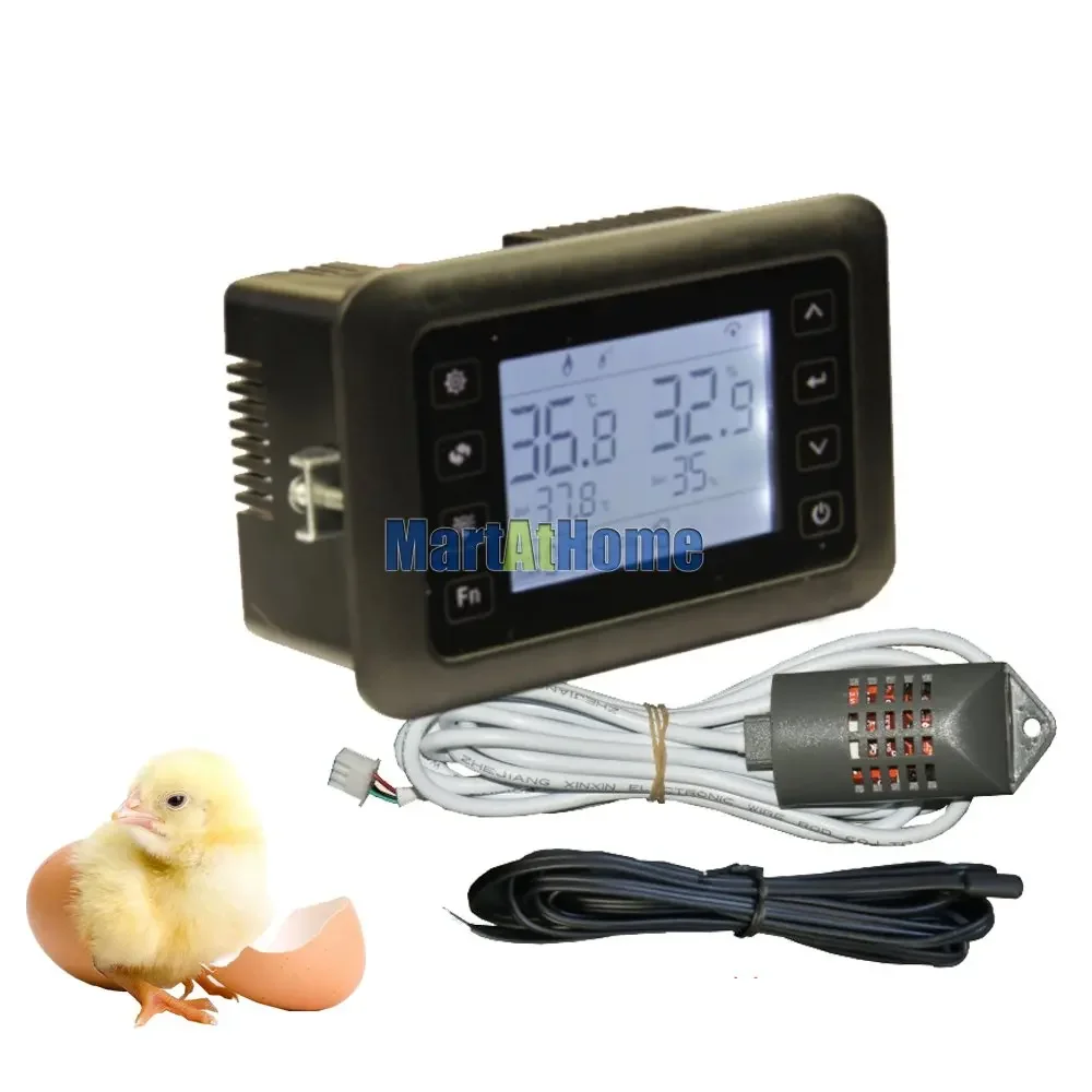 Automatic PID Digital Thermometer Hygrometer Temperature Humidity Controller 100~240VAC 0~99% RH 0~100℃ for Incubator