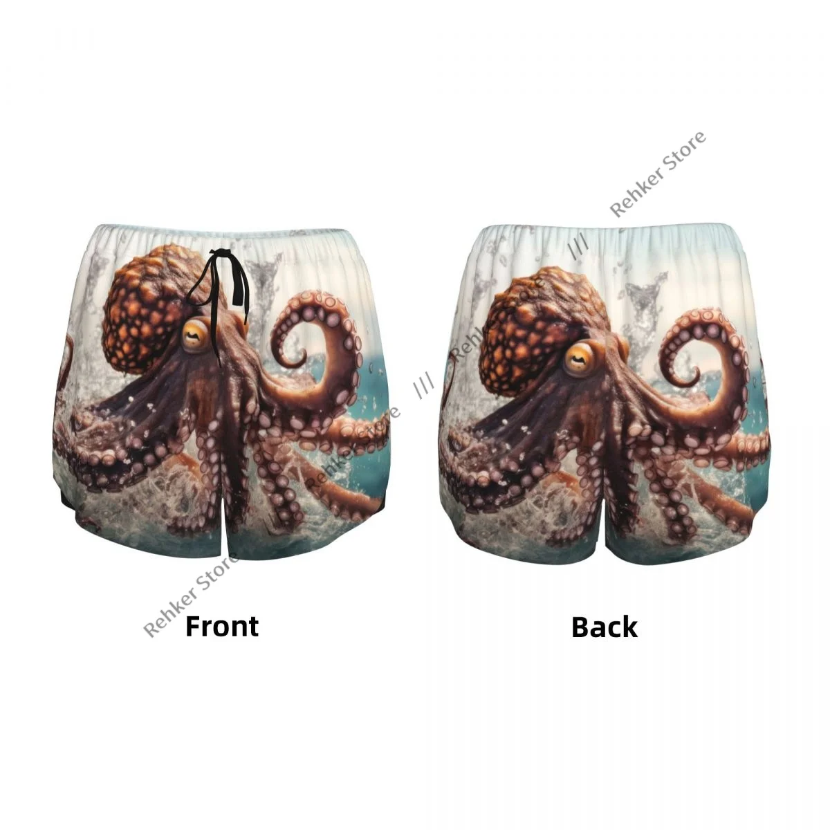 Pantaloncini da yoga da donna Pantaloncini da allenamento Octopus In Sea Fitness ad asciugatura rapida da donna Yoga Gym Running Pantaloni corti Abbigliamento sportivo