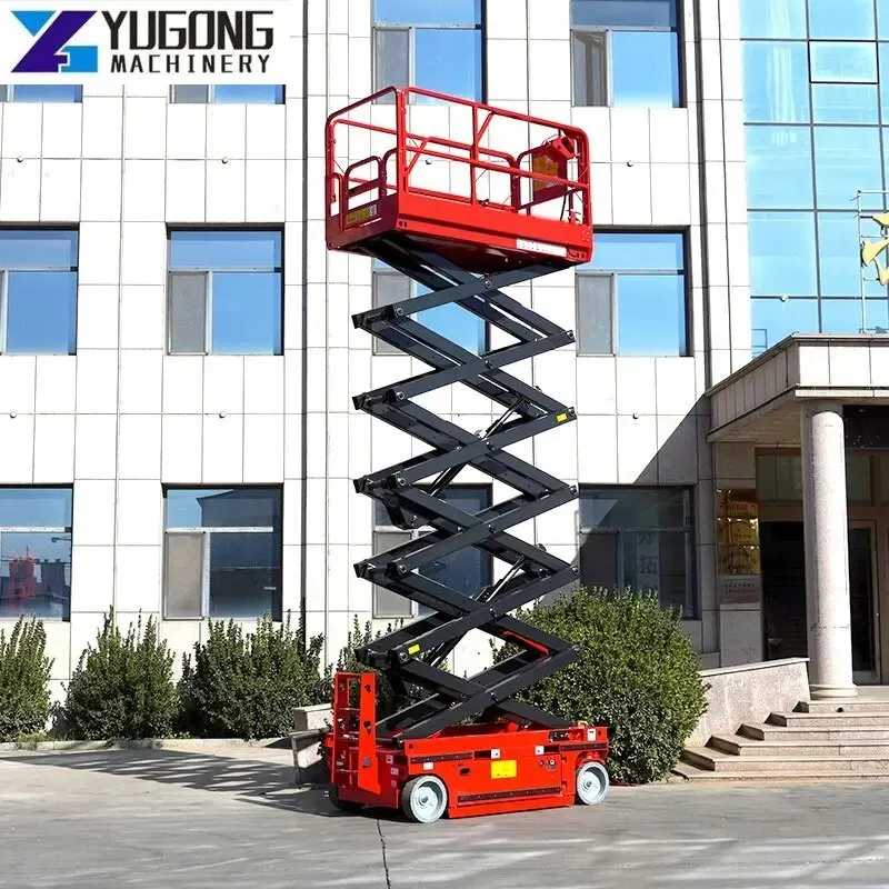  6M Tracked Scissor Lift Aerial Work Platform Scissor Lift Mini Self Propelled Aerial Hydraulic Electric Mobile Scissor Lift