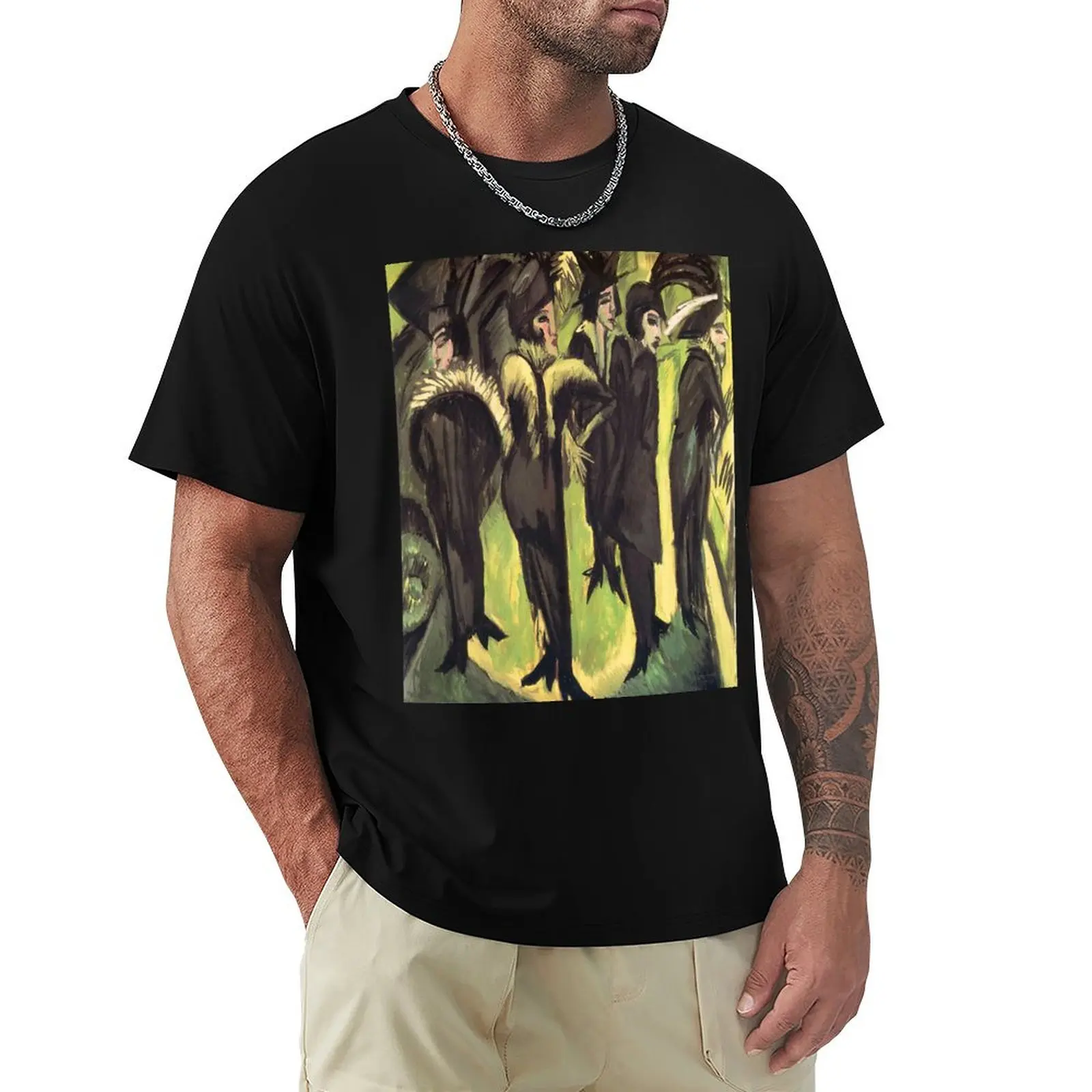 Ernst Ludwig Kirchner - Five Women on the Street (1913) T-Shirt High Elasticity Sports T-Shirt