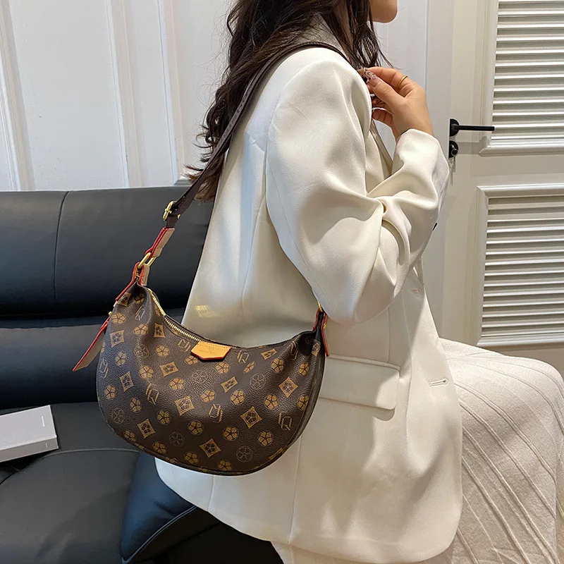 

​​Botanical Dumpling Crossbody Bag Women Premium Canvas Commuter Weekender Water Resistant Farmer Market Chic Essential​​